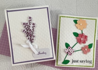 Spring Themed Cards Using The Checks and Dots Embossing Folder