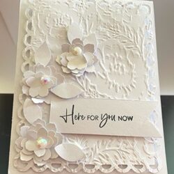 All White Sympathy Card