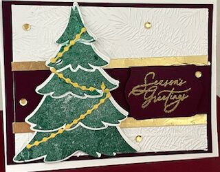 Regal Winter Christmas Tree  Cards